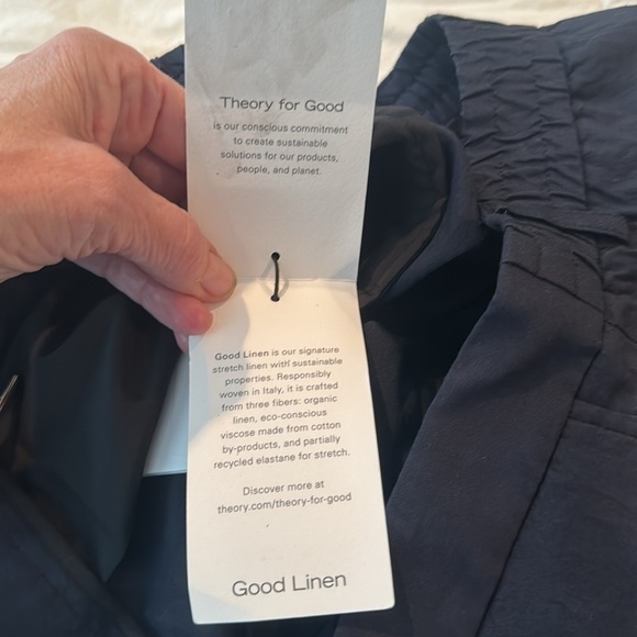 Theory NWT blue linen pants woven in Italy 🇮🇹 - Picture 9 of 9